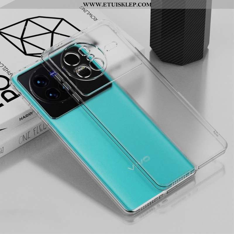 Etui do Vivo X80 Pro Przezroczysty Metaliczny Kontur